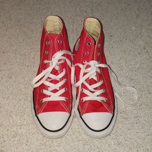 Red converse sneakers size 3